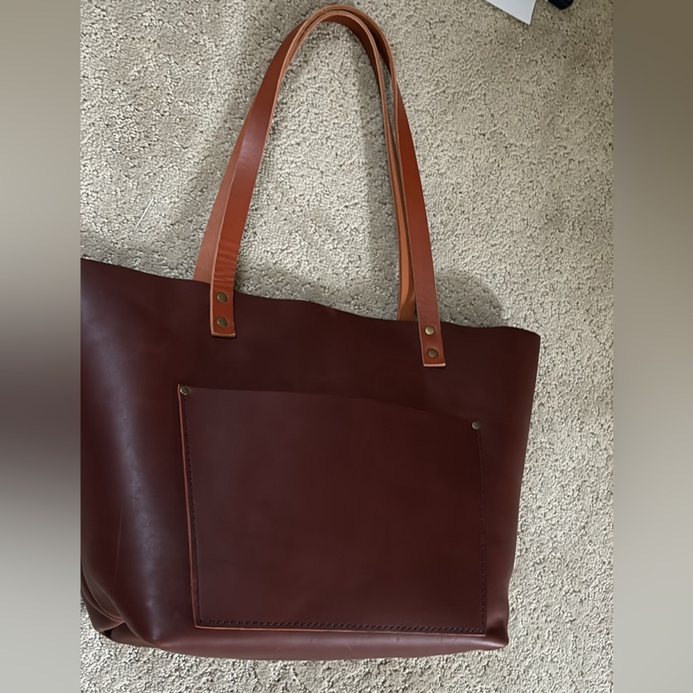 Portland Leather Goods Cognac Medium Tote
